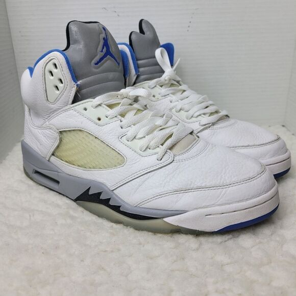 Jordan Other - Nike Air Jordan Retro 5 Men's Size 12.5 White Hyper Royal Stealth DD0587 140